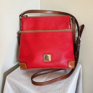 Dooney And Bourke Crossbody, Red Leather - image 1